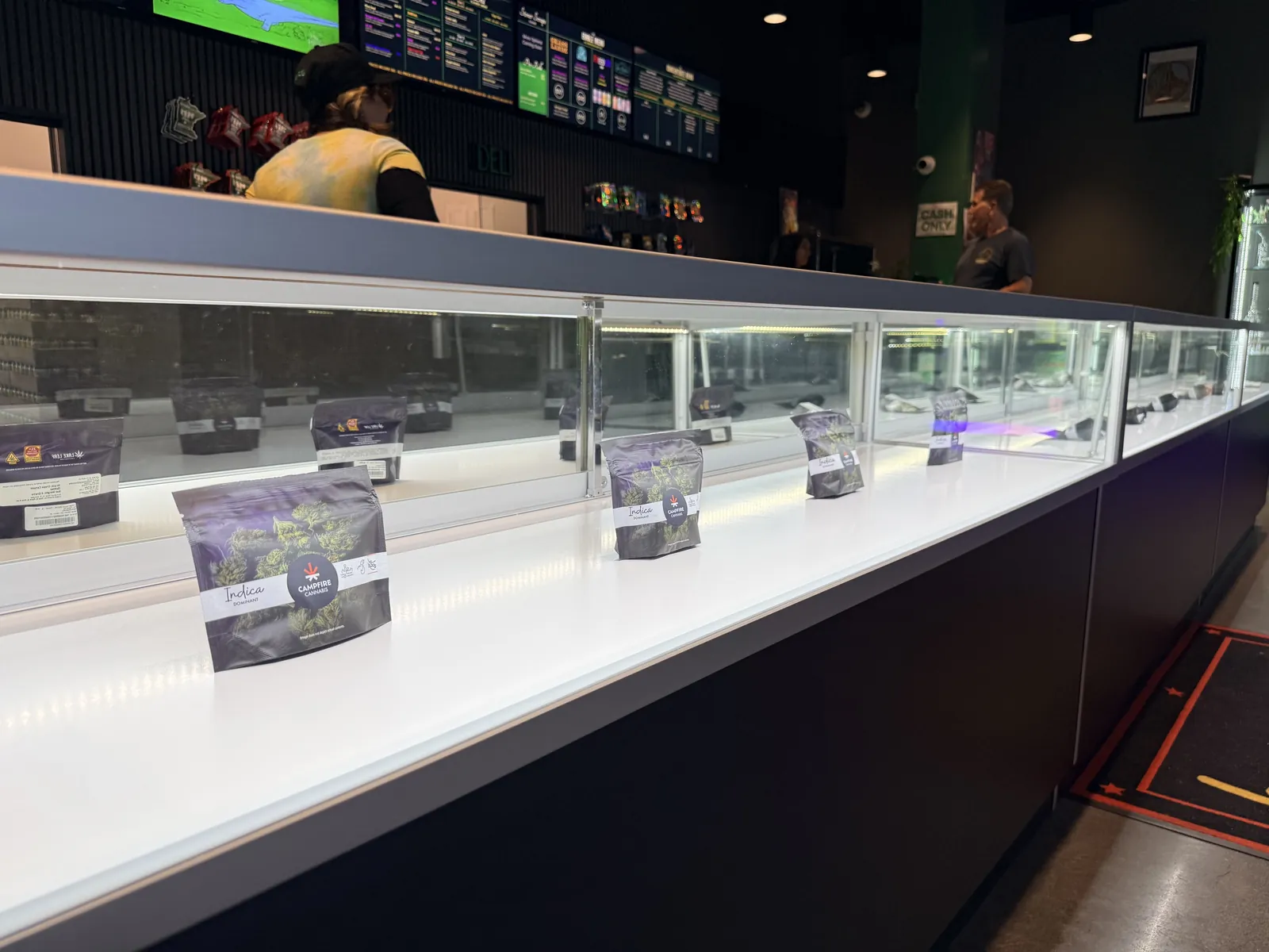 Cannabis Display Cases at Hopkins Dispensary