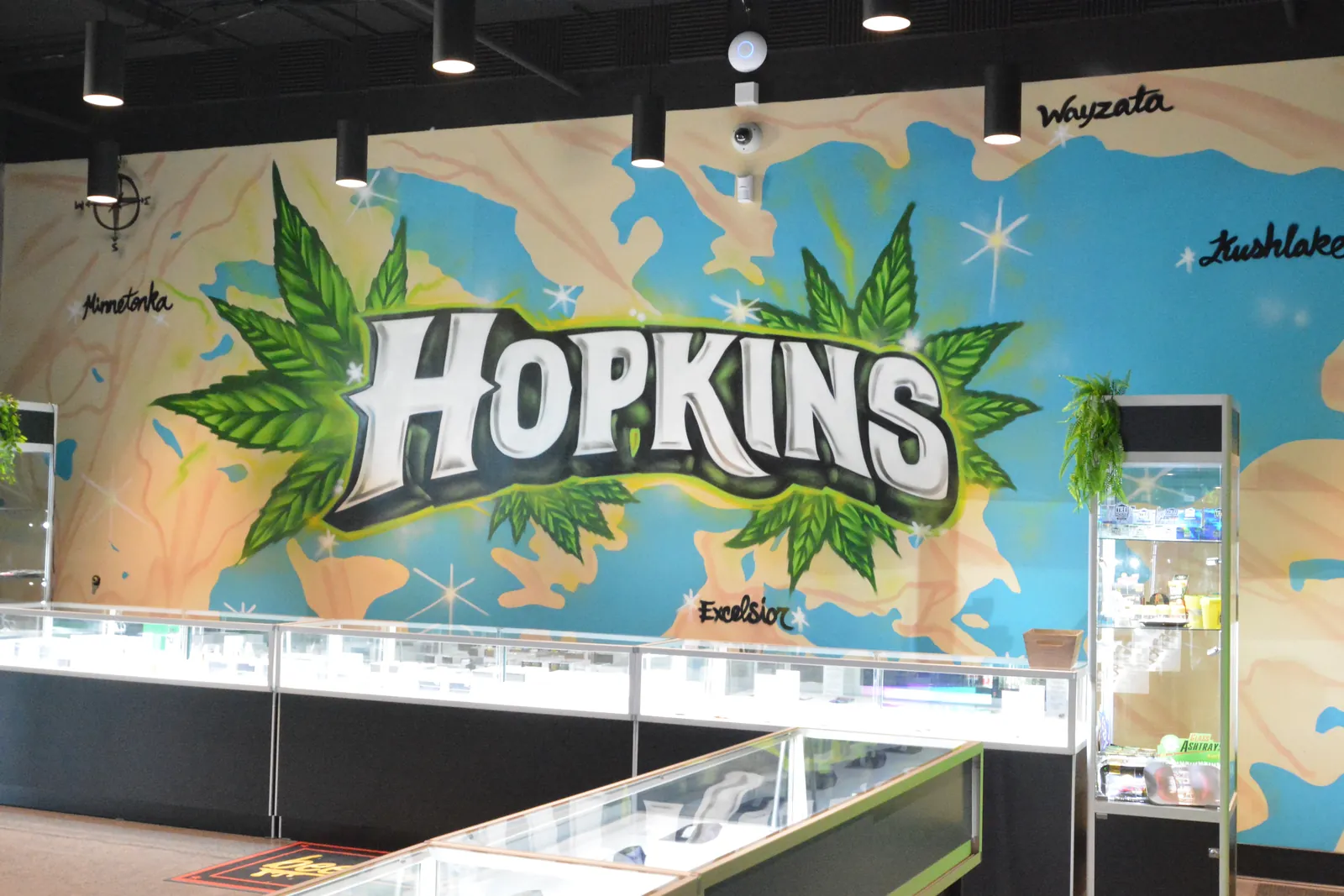 Custom Mural Inside Hopkins Dispensary Minnesota